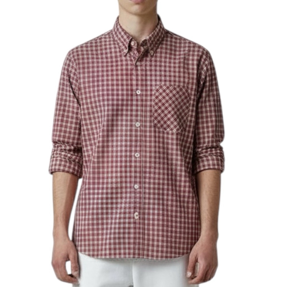 Billy Reid Gingham Check Button Down Shirt - sz S